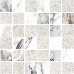 Мозаика Marble-Stone Белый Матовый-Лаппато 5X5 (K9498838R001VTE0) 30x30