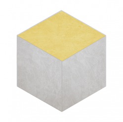 Мозаика Spectrum Cube Milky White SR00/Yellow SR04 неполированная 25x29