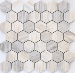 Мозаика Pietrine Hexagonal - Nuvola Rosato (Чип 23X40X7 Мм) 29,2X29,8