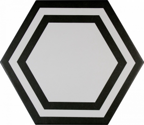 Настенная плитка Adex Pavimento Hexagono Deco Black (ADPV9020) 20x23