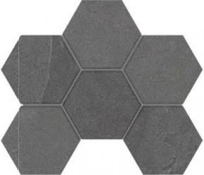 Мозаика Luna Black LN04/TE04 Hexagon неполированный 25x28.5