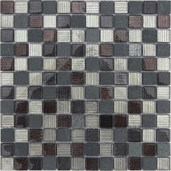 Мозаика Naturelle - Alcantara Nero (Чип 23X23X8 Мм) 29,8X29,8