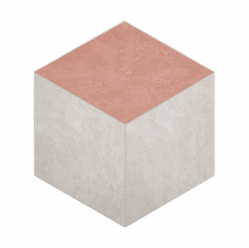 Мозаика Spectrum Cube Milky White SR00/Salmon SR05 неполированная 25x29