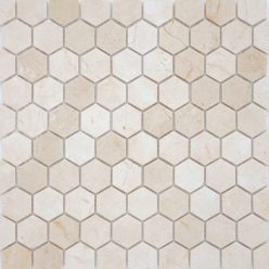 Мозаика Pietrine Hexagonal - Crema Marfil (Чип 18X30X6 Мм) 28,5X30,5