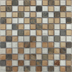 Мозаика Naturelle - Alcantara Ruggine (Чип 23X23X8 Мм) 29,8X29,8