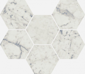 Мозаика Шарм Экстра Каррара Гексагон / Cha.extra Carrara Mosaico Hexagon (620110000065) 25X29