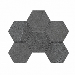 Мозаика Luna Anthracite LN03/TE03 Hexagon неполированный 25x28.5