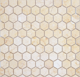 Мозаика Pietrine Hexagonal - Botticino (Чип 18X30X6 Мм) 28,5X30,5