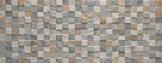 Настенная Плитка Mosaico Lithos Grey 3D 32X80,5