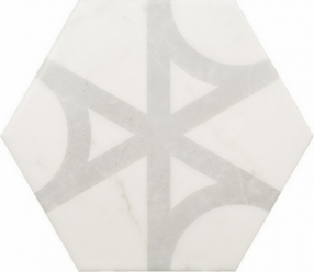 Настенная Плитка Carrara Hexagon Flow 23103 17,5X20