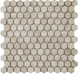 Мозаика из натурального камня Qs-Hex011-25H/10 (чип 25X25X10 мм) 30,5x30,5